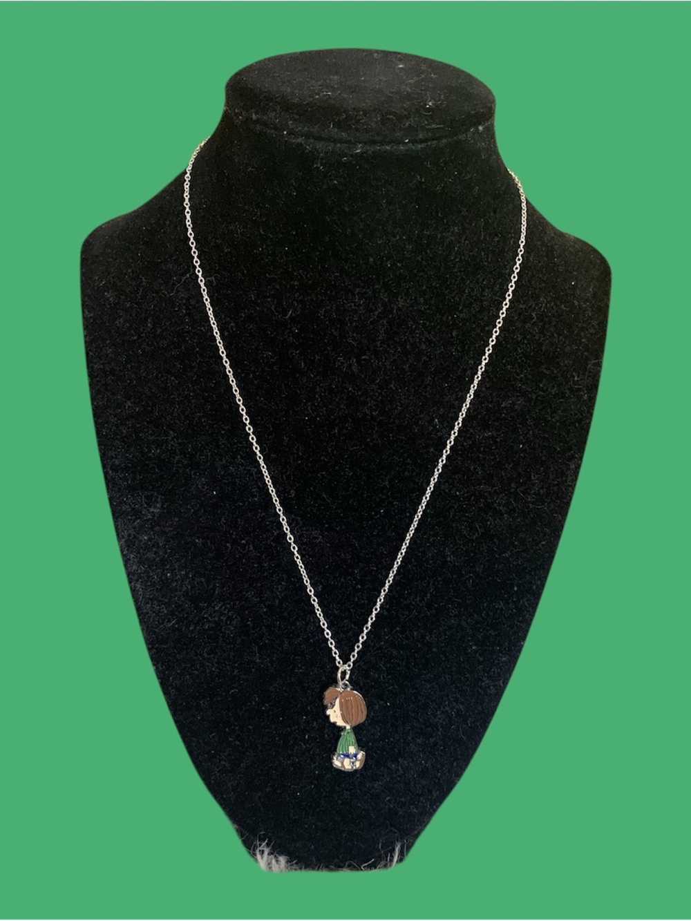 Peanuts Gang Peppermint Patty Enamel Charm Necklace